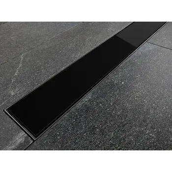 Odvodňovací žlab Žlab VIRGO BLACK odtokový 60x6x6,2-10,2 cm černý ZLOL60VBL