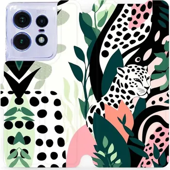 Pouzdro na mobilní telefon Flipové pouzdro Mobiwear - Motorola Edge 50 Pro - VP53S Levhart (Knížkové flip pouzdro, obal, kryt na mobil Motorola Edge 50 Pro - VP53S Levhart, materiál Umělá kůže + TPU - ochrana 360°, stojánek, silikonová vanička, magnetické zavírání)