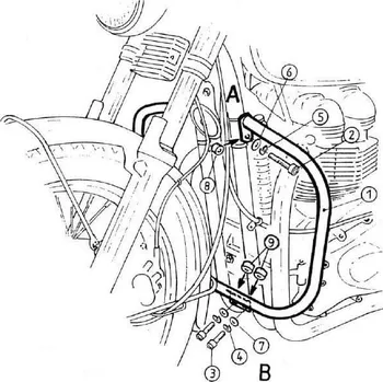 Rám pro motocykl Hepco & Becker Padací rám na Triumph Thruxton (04-15) chrom