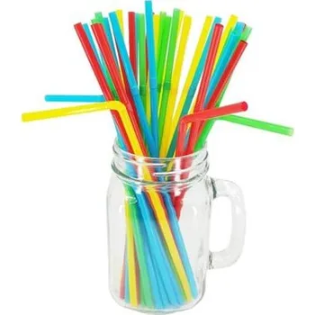 Jednorázové nádobí Slámka FLEX 24 cm x 5 mm MIX opakované použití, 250 ks 100031660