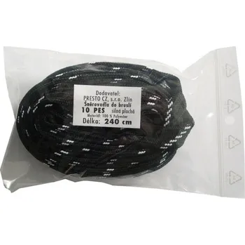 Tkaničky do bot Tkaničky do bot ploché Dr. Grepl 10 PES 240 cm - černé-bílé, 240