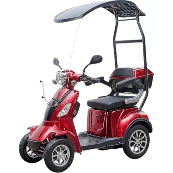 Elektrický invalidní skútr SELVO 41000 Elektrický vozík pro seniory Čtyřkolový skútr pro seniory Selvo 41000 se stříškou Černá