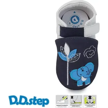 Capáčky Kožené capáčky D.D.step K1596-41967 Royal Blue