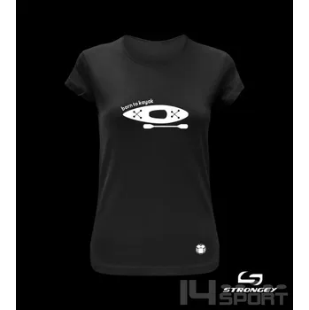 Dámské triko STRONGEY BORN TO KAYAK BLACK, velikost 2XL