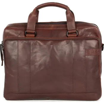 Pánská aktovka Hnědá kožená taška SPIKES & SPARROW