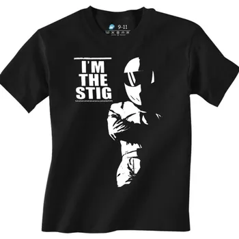 Chlapecké tričko Dětské tričko Top Gear Já jsem Stig "I'm The Stig" (Od 3 do 13 let) (Velikost: 12-13, Barva: Černá)