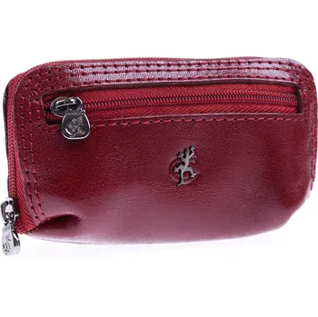 Kožená klíčenka Cosset 4475 vínově červená