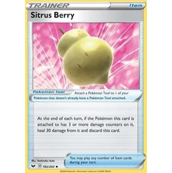 Volný čas Pokémon SSH 182/202 Sitrus Berry - Sword & Shield Stav: Near Mint, Verze: NORMAL