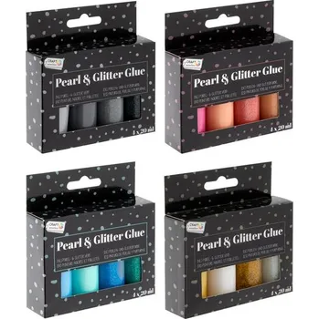 Kancelářské lepidlo LEPIDLO PERLOVÉ A GLITEROVÉ 4KSX20ML 4 ASS