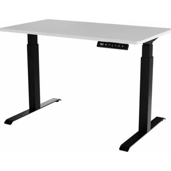Psací stůl Stůl s elektrickým nastavením výšky MOON 121x67x72-120 Černá/Bílá