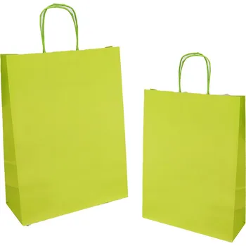 Dárková taška Florio Carta S.p.A. Papírová taška JOLLY zelená světlá ,balení 25 ks 441572