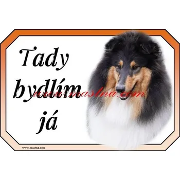 Cedulka kolie trikolor bydlím - Bez samolepicí vrstvy