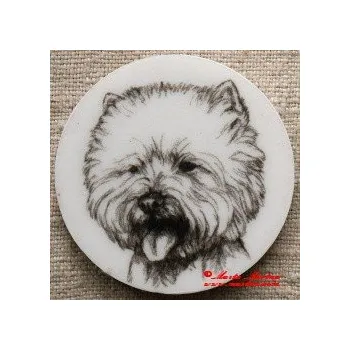 Vestík, west highland teriér magnet nebo placka - Klips + špendlík