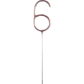 Dortová svíčka Prskavka č. 6 rose-gold