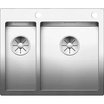 Nerezový dřez Dřez Blanco Claron 340/180-IF/A, leštěná ocel, s automatickou zástrčkou InFino, PushControl, pravá mísa (521647)