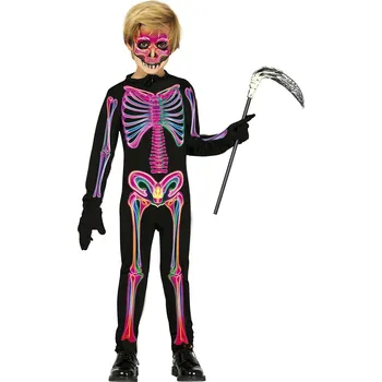 Karnevalový kostým Guirca Dětský kostým - Neon kostra Velikost - děti: XL: 143-151 cm