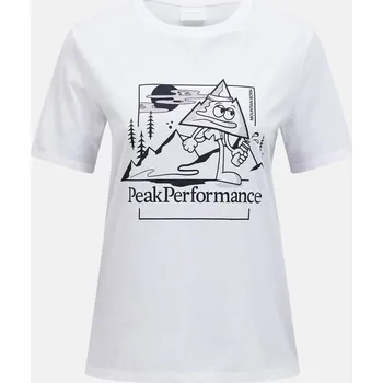 Dámské tričko TRIČKO PEAK PERFORMANCE W EXPLORE GRAPHIC TEE WHITE