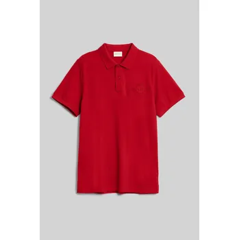 Pánská košile POLOKOŠILE GANT REG TONAL SHIELD SS RUGGER RUBY RED