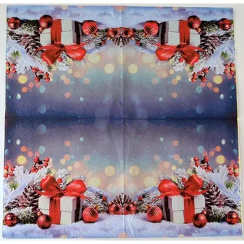 Ubrousek na decoupage - Zima a Vánoce - Vánoční překvapení