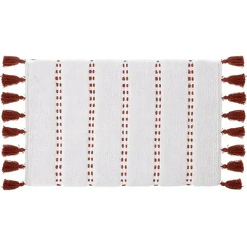 Koupelnová předložka KOUPELNOVÁ PŘEDLOŽKA s třásněmi BAVLNĚNÁ 50 x 75 cm