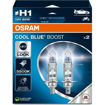 Autožárovka OSRAM H1 12V 80W P14.5s COOL BLUE BOOST 5500K 2ks NO ECE 62150CBB-2HB