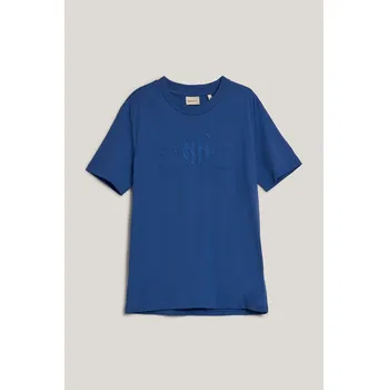 Pánské tričko TRIČKO GANT REG TONAL SHIELD SS T-SHIRT RICH BLUE
