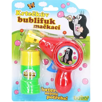 Bublifuk Wiky Bublifuk mačkací KRTEČEK 55 ml Barva: Červená