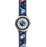 CLOCKODILE Svítící tmavě modré chlapecké VESMÍR CWB0130