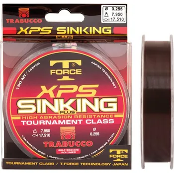 Návnadová surovina Trabucco Vlasec Tf Xps Sinking Plus 150m Délka: 150m, Nosnost: 4,43kg, Průměr: 0,18mm