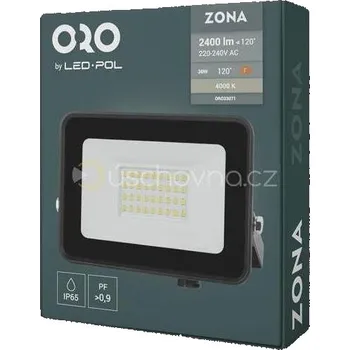 Reflektor LED ORO Zona, 30 W, 2400 lm, NW-B