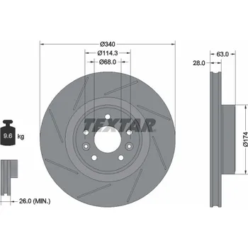 Brzdový kotouč Brzdový kotouč TEXTAR 92282205
