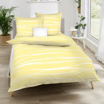 Povlečení Kaeppel | Makosaténové povlečení Motion Colours žluté 140x220, 70x90