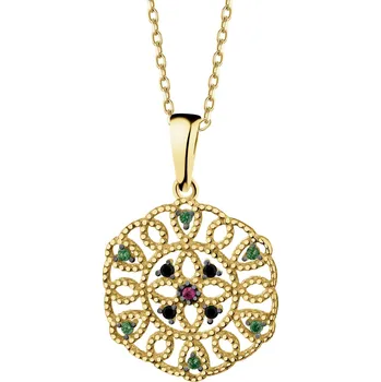 Přívěsek Zlatý přívěsek se zirkony - rozeta - AP539-4484