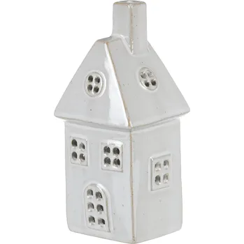 Svícen Domeček porcelánový šedivý