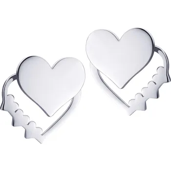 Náušnice BRUNOshop.cz Náušnice dvojité SRDCE