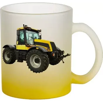 JCB Fastrac 3185 skleněný hrnek traktor (hrneček s traktorem matné sklo )