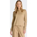 POLOKOŠILE GANT REG DETAIL COLLARED LS POLO PIQUE DARK KHAKI