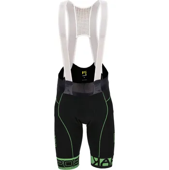 Cyklistické kalhoty KARPOS Cyklistické kalhoty krátké s laclem - VERVE EVO - černá/zelená