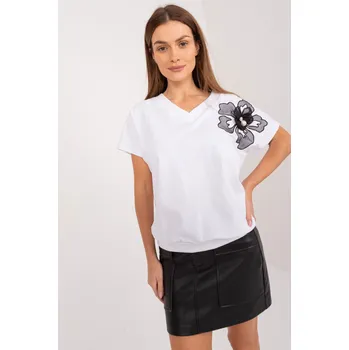 Dámská halenka Dámská elegantní halenka s květinovým výstřihem BFG, S/M i240_195771_2:S/M