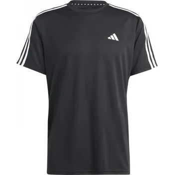 Pánské tričko adidas 3 Stripe Essentials Training pánské tričko Black/White M