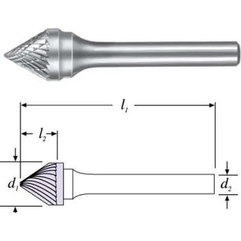 Sada nářadí SGS 24728 (SJ-5M) - Fréza technická SJ-5M 60° záhlubník pr. 12,7x11mm, stopka 6mm