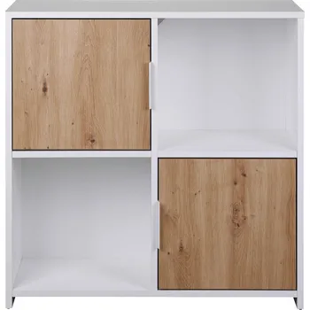 Knihovna Livetastic REGÁL, bílá, dub artisan, 77/77/30 cm - Knihovny - 000528036502