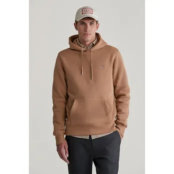 Pánské oblečení MIKINA GANT REG SHIELD HOODIE WARM KHAKI
