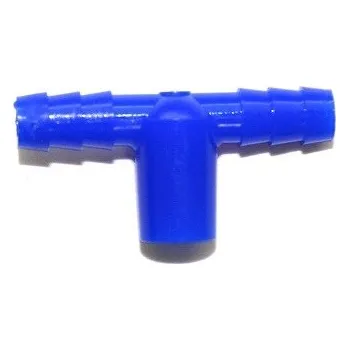 Napáječka pro ptáka T konektor k napáječce pro kuřata Mini-drinker, modrý