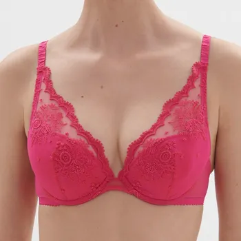 Podprsenka Simone Pérèle - Intrigue podprsenka triangle push-up vyztužená disco pink 80C 1E2347