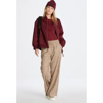 Dámské kalhoty KALHOTY GANT RELAXED CHECKED PULL ON PANTS SOFT OAT