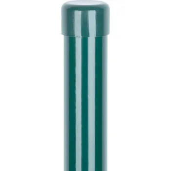 Příslušenství pro plot Stĺpik Strend Pro METALTEC, 38/2500/1,25 mm, zelený, okrúhly, čiapočka, Zn+PVC
