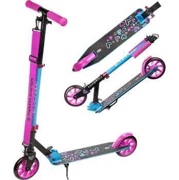 Koloběžka RAVEN Skládací koloběžka Raven Elena black 145mm svítící LED kolečka MODRÁ|RŮŽOVÁ|ČERNÁ