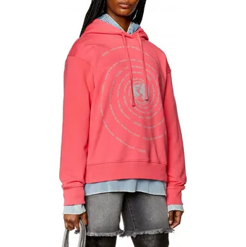 Dámská mikina MIKINA DIESEL F-MAXINNE-HOOD SWEAT-SHIRT HONEYSUCKLE