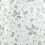 Vánoční ubrus na stůl Piante 85x85 cm bílo-stříbrný, Sander